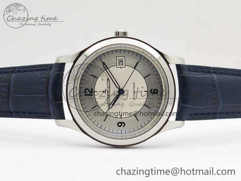 Master Control Date 1548530 SS ZF 1:1 Best Edition White Dial On Blue Leather Strap A899 1