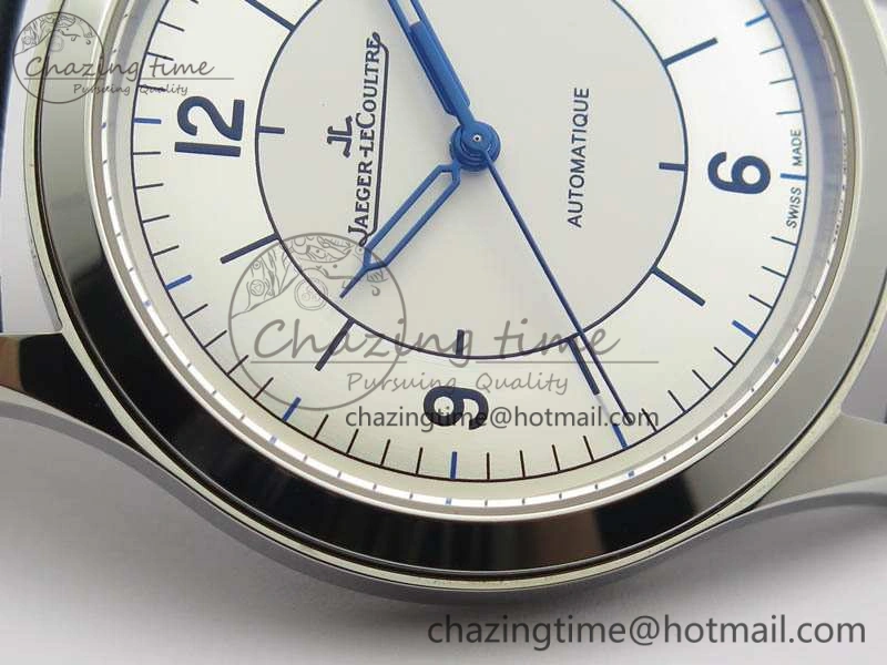 Master Control Date 1548530 SS ZF 1:1 Best Edition White Dial On Blue Leather Strap A899 1