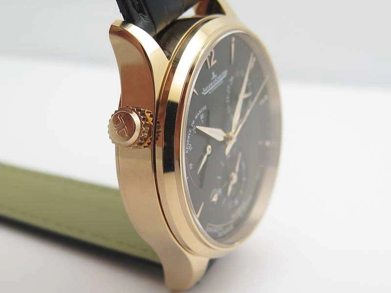 Master Control Power Reserve RG Black Dial On Black Leather Strap A939