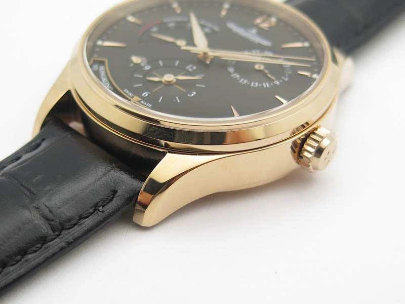 Master Control Power Reserve RG Black Dial On Black Leather Strap A939