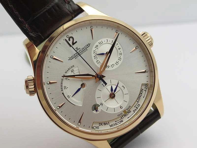 Master Control Power Reserve RG Light Gray Dial On Brown Leather Strap A939