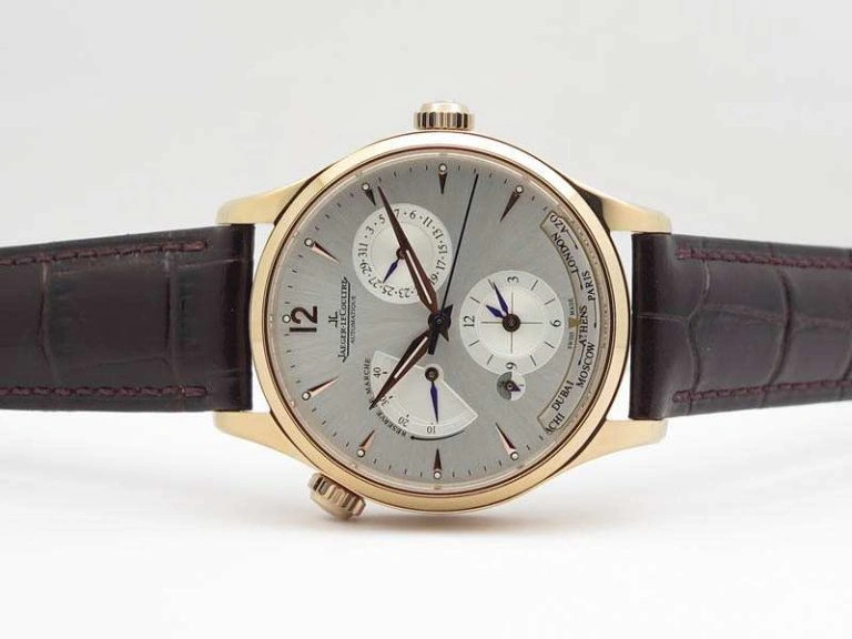 Master Control Power Reserve RG Light Gray Dial On Brown Leather Strap A939