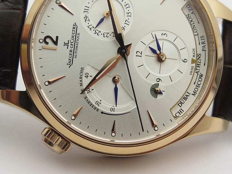 Master Control Power Reserve RG Light Gray Dial On Brown Leather Strap A939