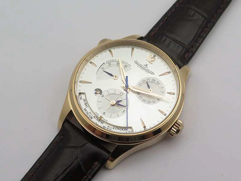 Master Control Power Reserve RG Light Gray Dial On Brown Leather Strap A939