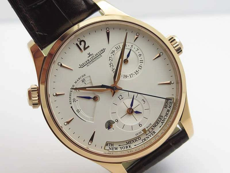 Master Control Power Reserve RG White Dial On Brown Leather Strap A939