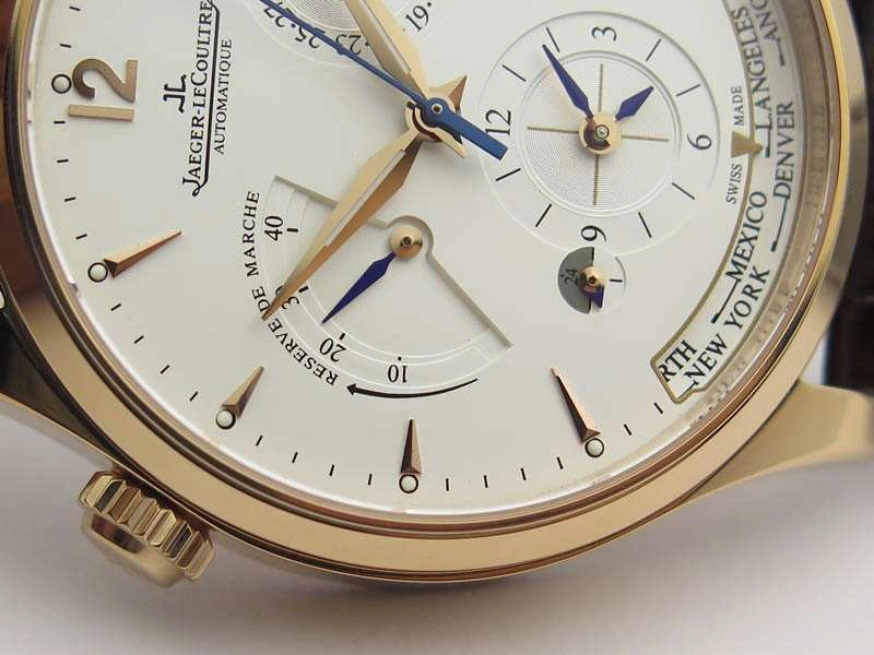 Master Control Power Reserve RG White Dial On Brown Leather Strap A939