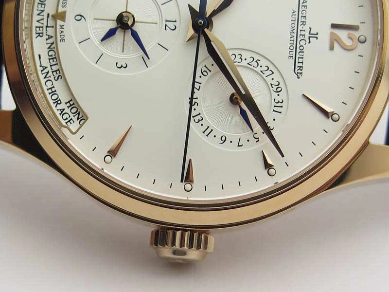 Master Control Power Reserve RG White Dial On Brown Leather Strap A939