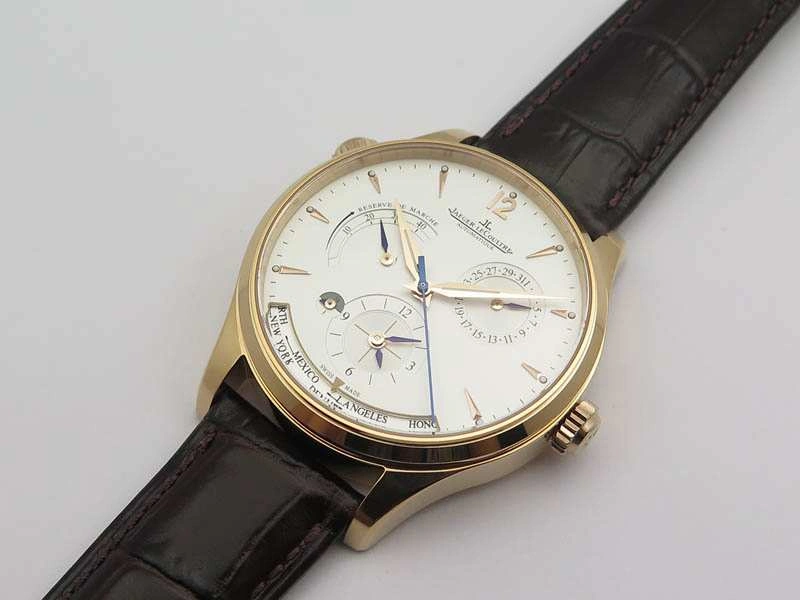 Master Control Power Reserve RG White Dial On Brown Leather Strap A939
