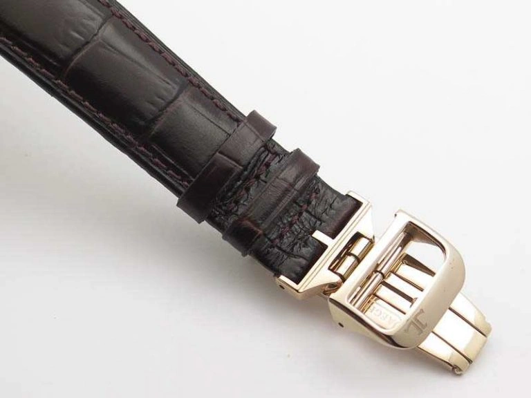 Master Control Power Reserve RG White Dial On Brown Leather Strap A939