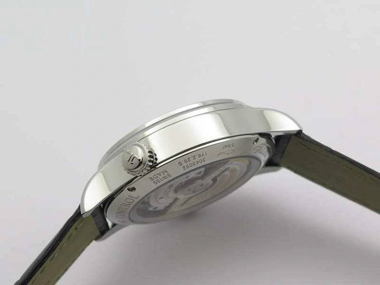 Master Control Power Reserve SS Black Dial On Black Leather Strap A939