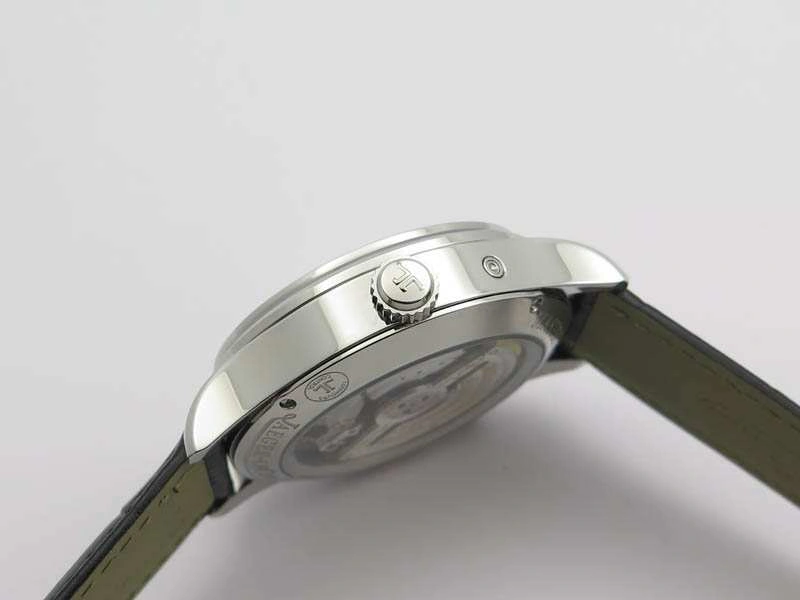 Master Control Power Reserve SS Black Dial On Black Leather Strap A939