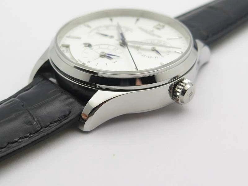 Master Control Power Reserve SS White Dial On Black Leather Strap A939