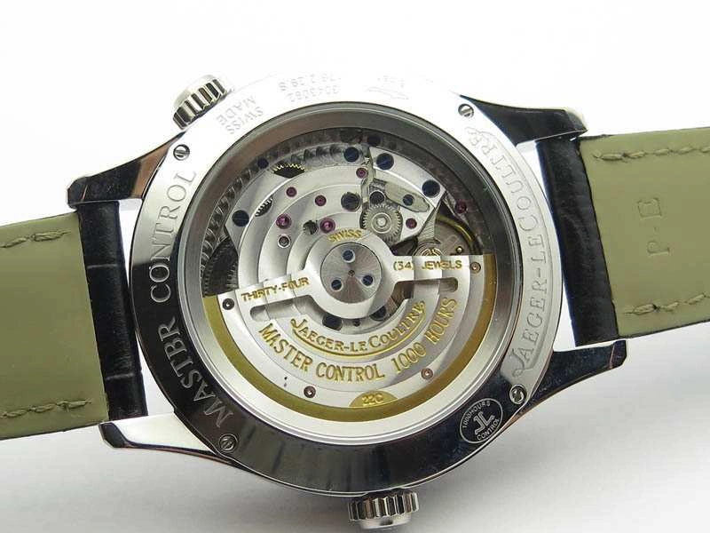 Master Control Power Reserve SS White Dial On Black Leather Strap A939