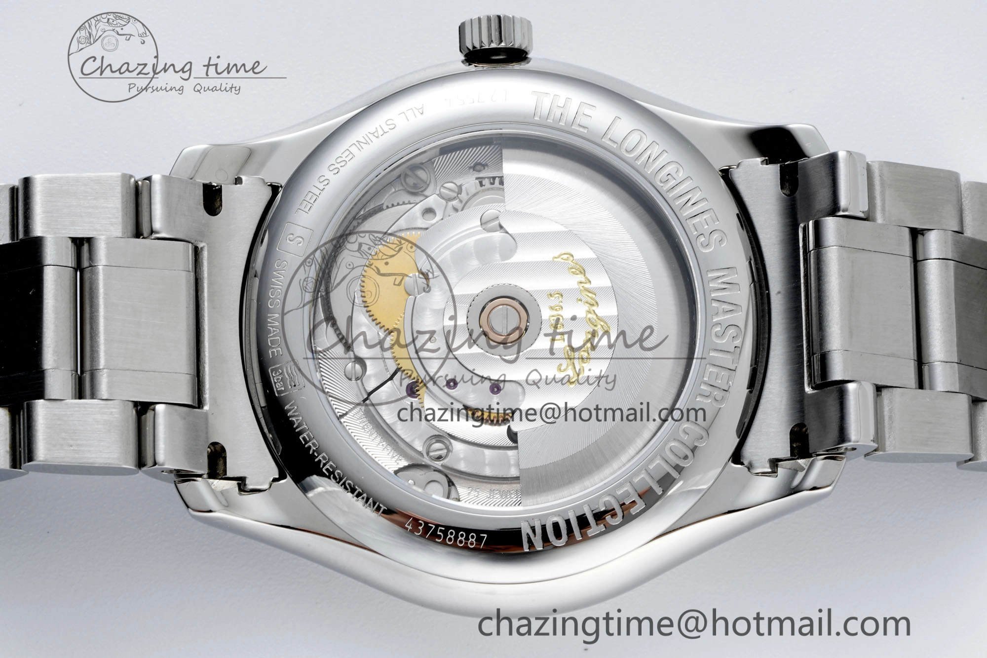 Master Day Date SS LGF 1:1 Best Edition White Textured Dial on SS Bracelet A2836 V2