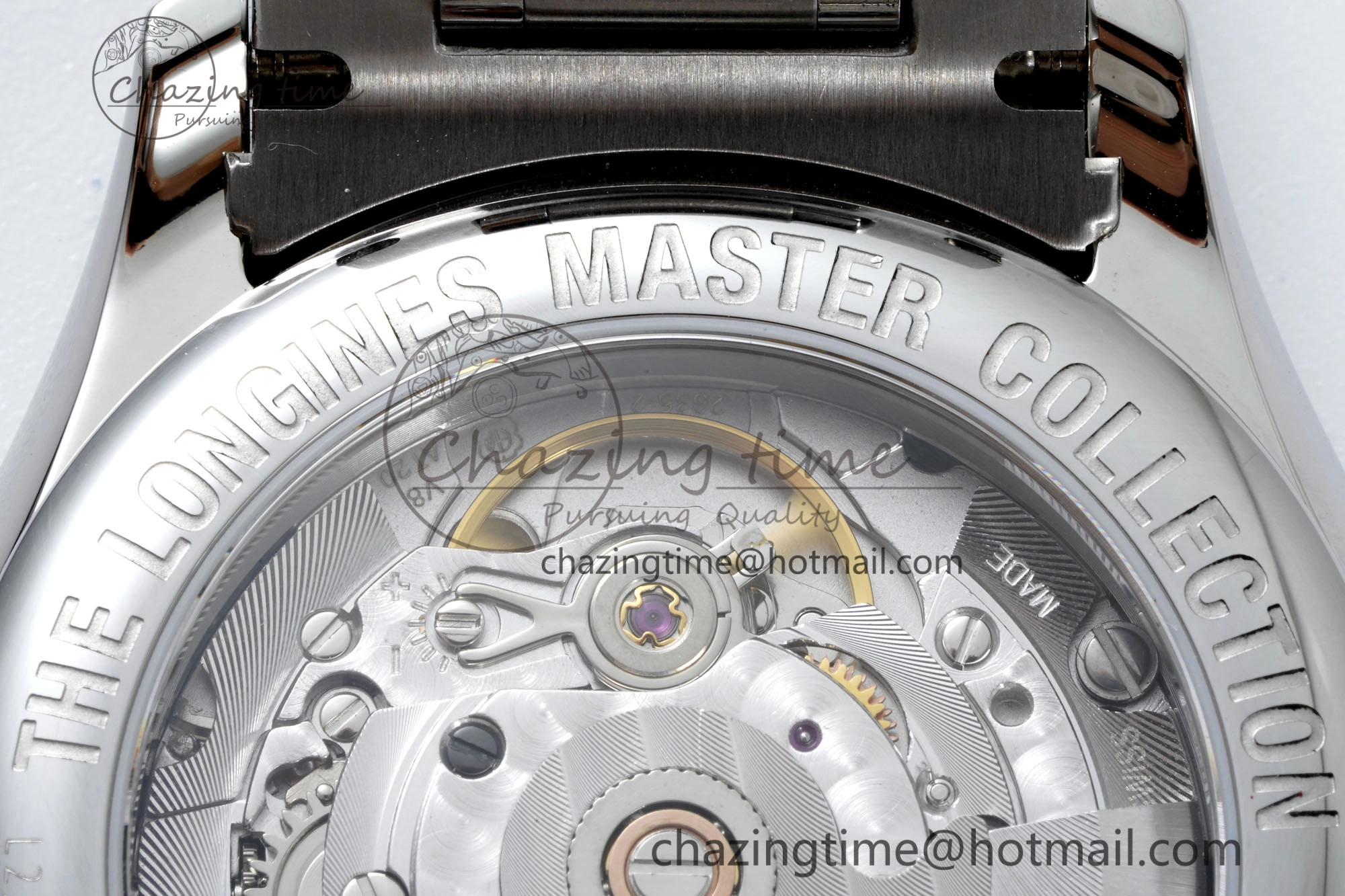 Master Day Date SS LGF 1:1 Best Edition White Textured Dial on SS Bracelet A2836 V2