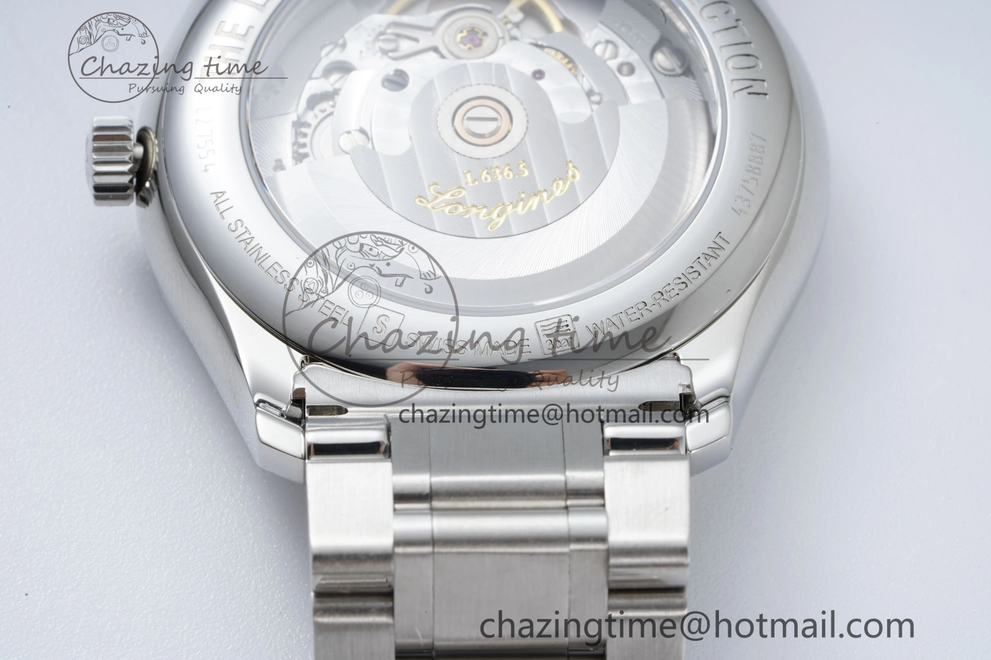 Master Day Date SS LGF 1:1 Best Edition White Textured Dial on SS Bracelet A2836 V2