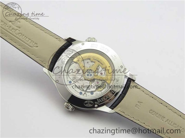 Master Geographic Real PR SS ZF 1:1 Best Edition Black Dial on Black Leather Strap A939