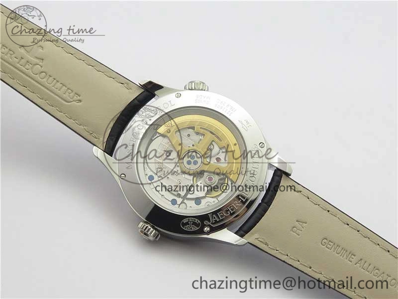 Master Geographic Real PR SS ZF 1:1 Best Edition Black Dial on Black Leather Strap A939