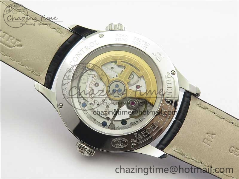 Master Geographic Real PR SS ZF 1:1 Best Edition Black Dial on Black Leather Strap A939