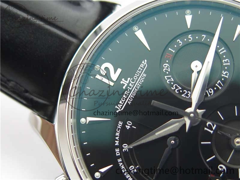 Master Geographic Real PR SS ZF 1:1 Best Edition Black Dial on Black Leather Strap A939