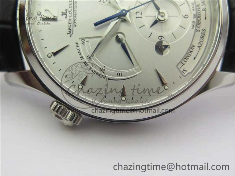 Master Geographic Real PR SS ZF 1:1 Best Edition White Dial on Black Leather Strap A939