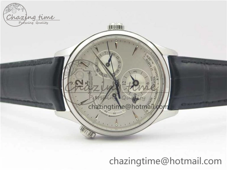 Master Geographic Real PR SS ZF 1:1 Best Edition White Dial on Black Leather Strap A939