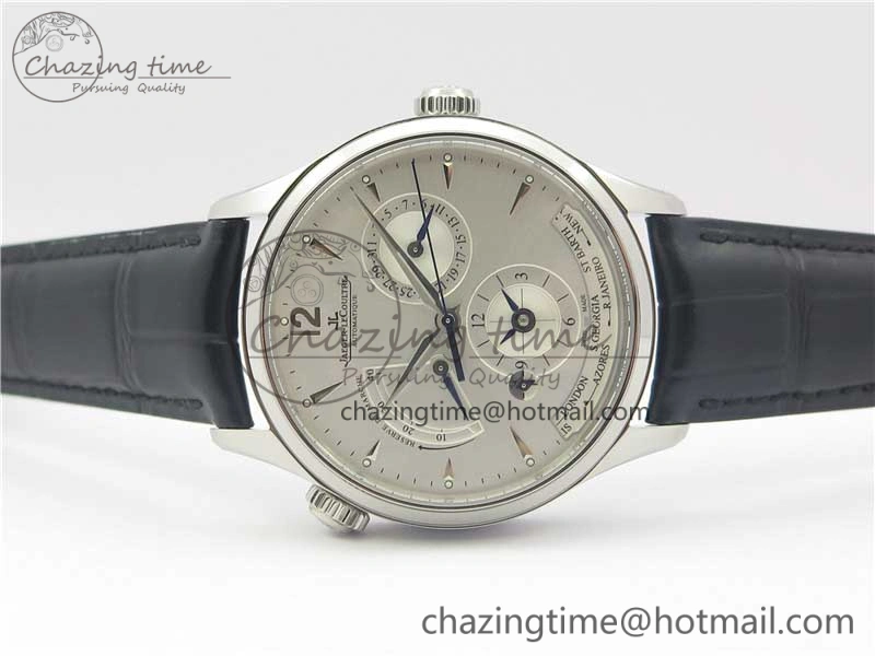 Master Geographic Real PR SS ZF 1:1 Best Edition White Dial on Black Leather Strap A939