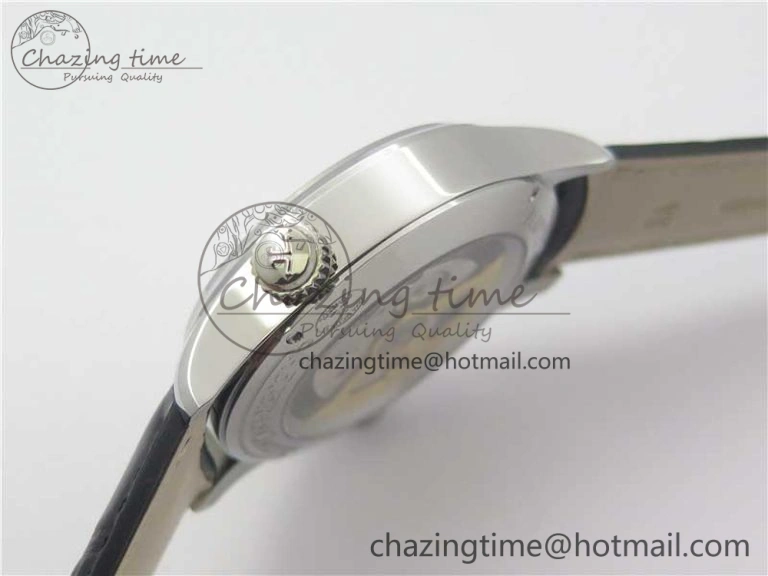 Master Geographic Real PR SS ZF 1:1 Best Edition White Dial on Black Leather Strap A939