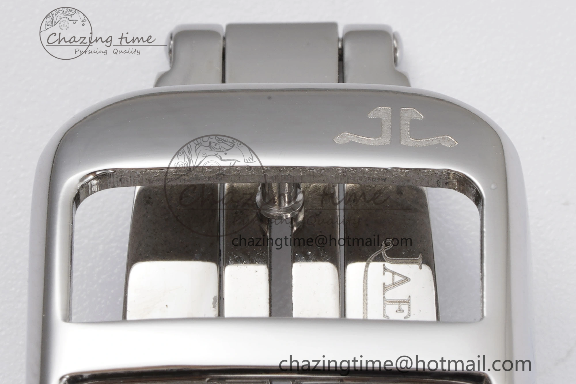 Master Grande Tradition SS Blue Revolves Dial Diamonds Bezel on Black Leather Strap