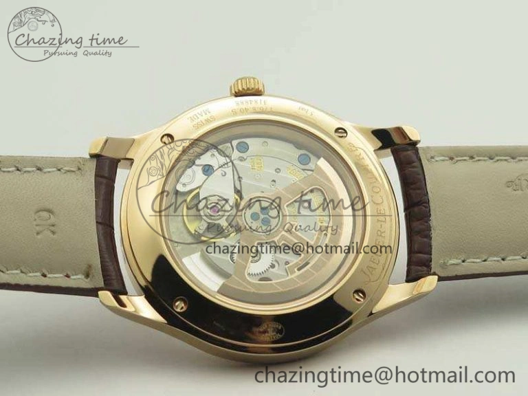Master Grande Ultra Thin 1548420 RG ZF 1:1 Best Edition White Dial On Brown Leather Strap A899