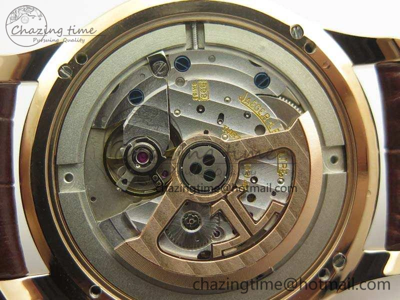 Master Grande Ultra Thin 1548420 RG ZF 1:1 Best Edition White Dial On Brown Leather Strap A899