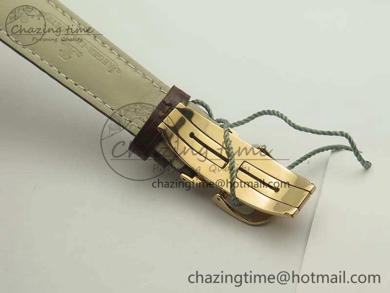 Master Grande Ultra Thin 1548420 RG ZF 1:1 Best Edition White Dial On Brown Leather Strap A899