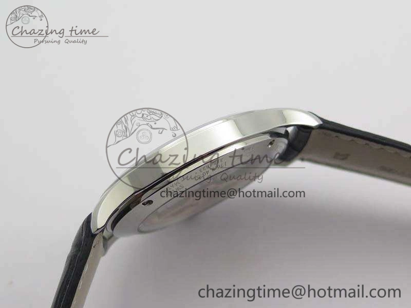 Master Grande Ultra Thin 1548420 SS ZF 1:1 Best Edition White Dial On Black Leather Strap A899