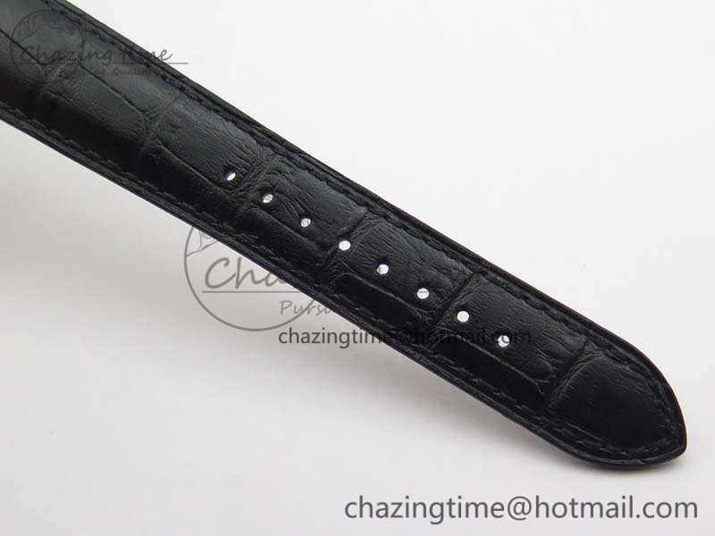 Master Grande Ultra Thin 1548420 SS ZF 1:1 Best Edition White Dial On Black Leather Strap A899