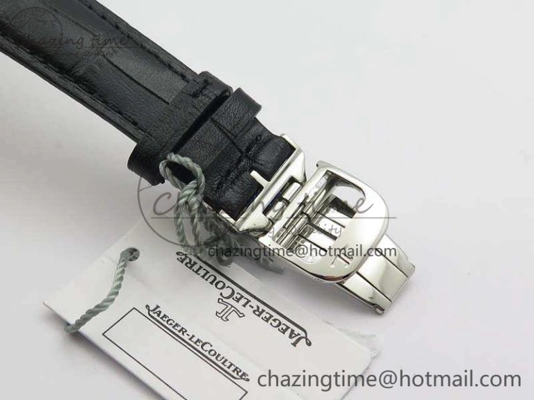 Master Grande Ultra Thin 1548420 SS ZF 1:1 Best Edition White Dial On Black Leather Strap A899