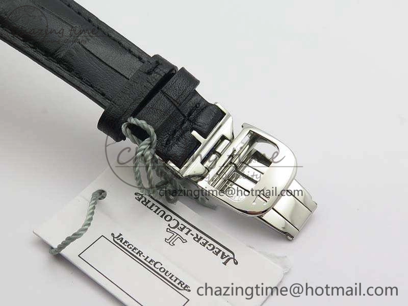 Master Grande Ultra Thin 1548420 SS ZF 1:1 Best Edition White Dial On Black Leather Strap A899