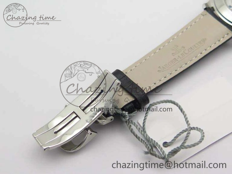 Master Grande Ultra Thin 1548420 SS ZF 1:1 Best Edition White Dial On Black Leather Strap A899