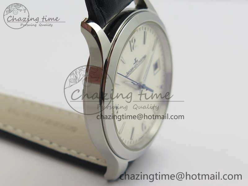 Master Grande Ultra Thin 1548420 SS ZF 1:1 Best Edition White Dial On Black Leather Strap A899