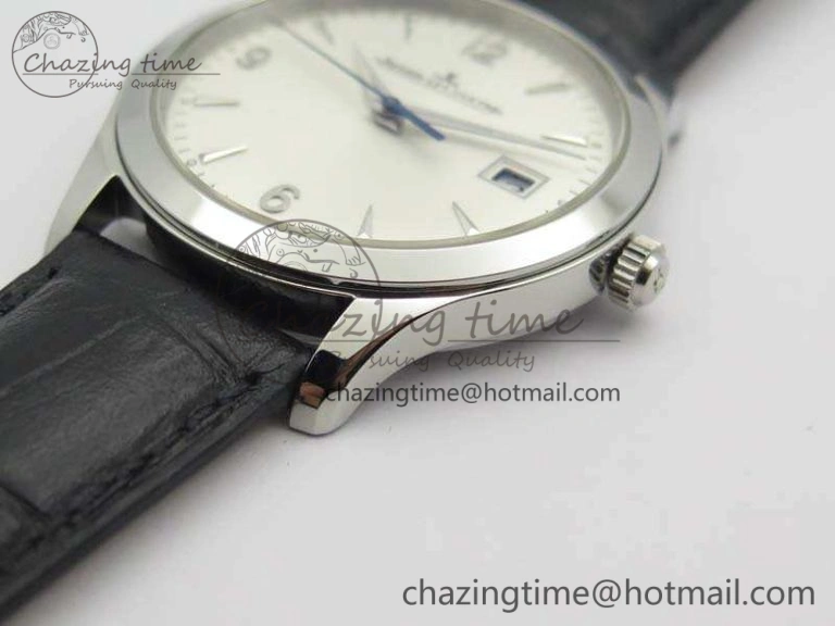 Master Grande Ultra Thin 1548420 SS ZF 1:1 Best Edition White Dial On Black Leather Strap A899