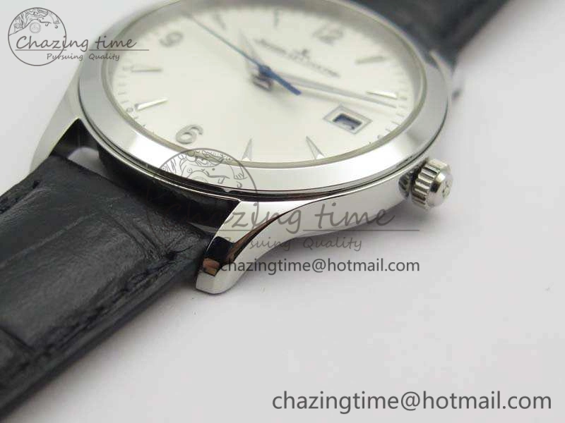 Master Grande Ultra Thin 1548420 SS ZF 1:1 Best Edition White Dial On Black Leather Strap A899