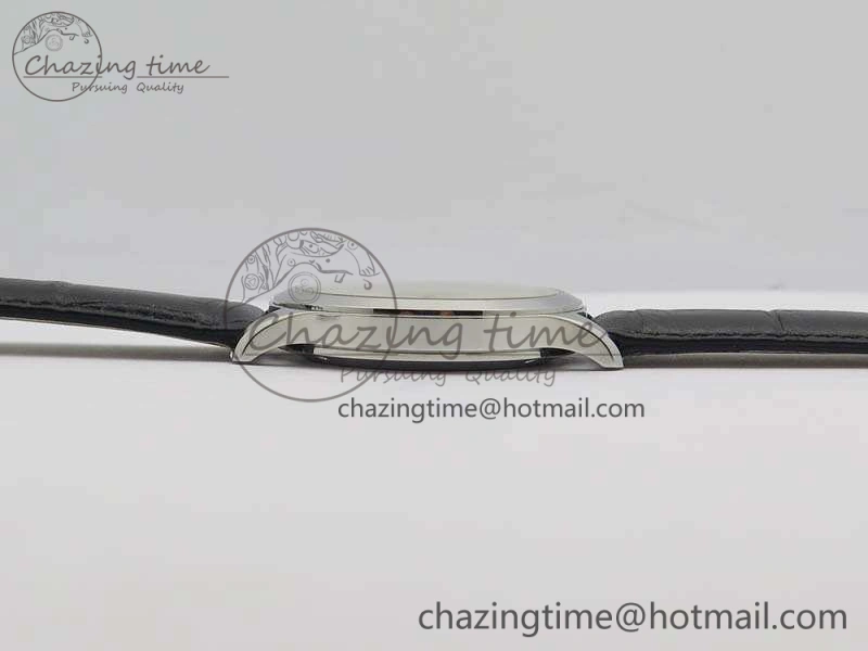 Master Grande Ultra Thin 1548420 SS ZF 1:1 Best Edition White Dial On Black Leather Strap A899