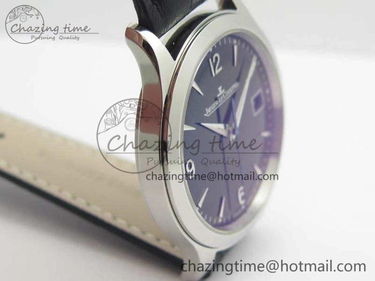 Master Grande Ultra Thin SS ZF Best Edition Black Dial On Black Leather Strap A899