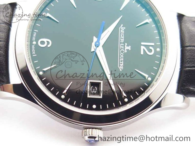 Master Grande Ultra Thin SS ZF Best Edition Black Dial On Black Leather Strap A899