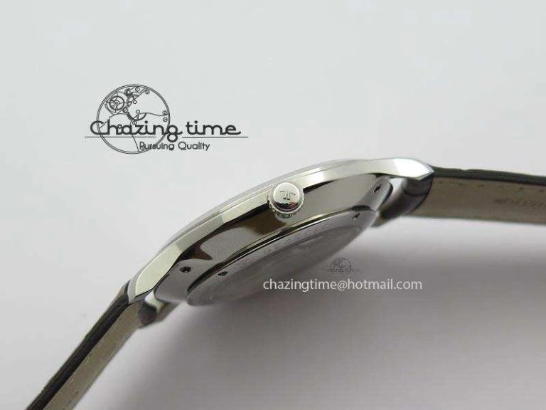 Master Grande Ultra Thin Small Second SS ZF 1:1 Best Edition White Dial On Brown Leather Strap A896