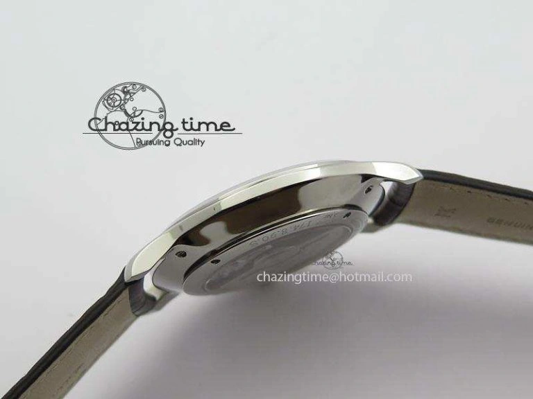 Master Grande Ultra Thin Small Second SS ZF 1:1 Best Edition White Dial On Brown Leather Strap A896