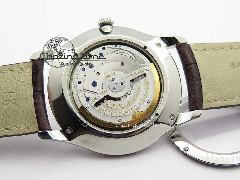 Master Grande Ultra Thin Small Second SS ZF 1:1 Best Edition White Dial On Brown Leather Strap A896