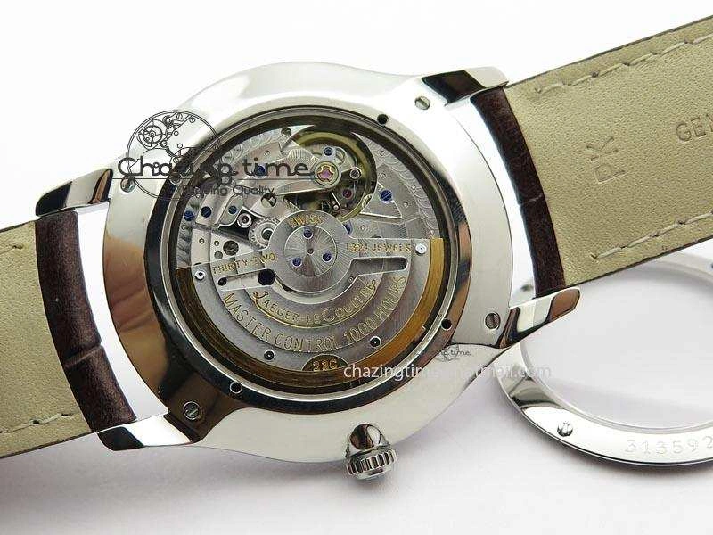 Master Grande Ultra Thin Small Second SS ZF 1:1 Best Edition White Dial On Brown Leather Strap A896