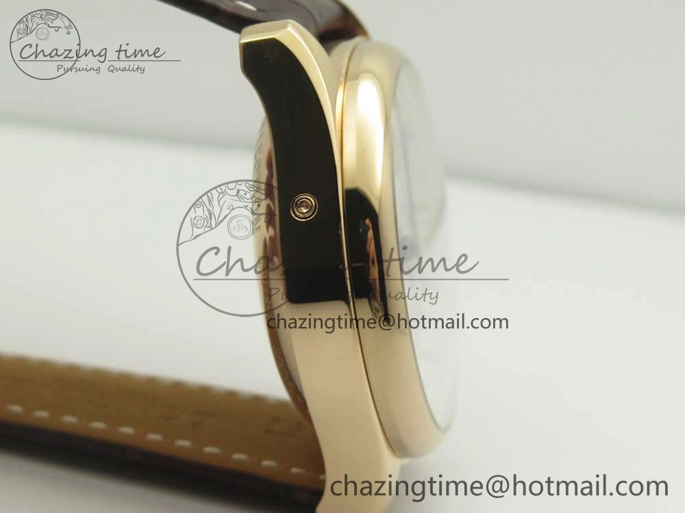 Master Moonphase Chronograph RG GSF 1:1 Best Edition White Dial on Brown Leather Strap A7751