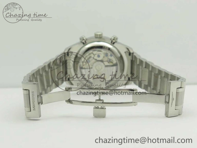 Master Moonphase Chronograph SS GSF 1:1 Best Edition White Dial on SS Bracelet A7751