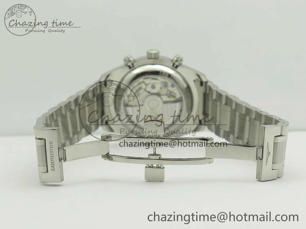 Master Moonphase Chronograph SS GSF 1:1 Best Edition White Dial on SS Bracelet A7751